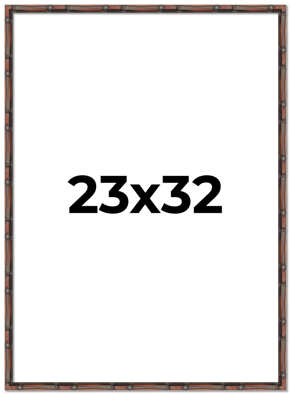 23x32 Bamboo Picture Frame with UV-Resistant Acrylic & Acid Free Backing, Available in 4 Finishes - Brown, Black, Gold, and Natural